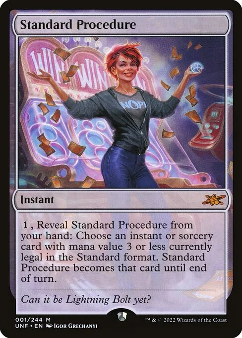 Standard Procedure, carta Magic di tipo Instant illustrata da Igor Grechanyi