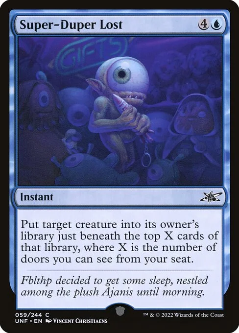 Super-Duper Lost, carta Magic di tipo Instant illustrata da Vincent Christiaens