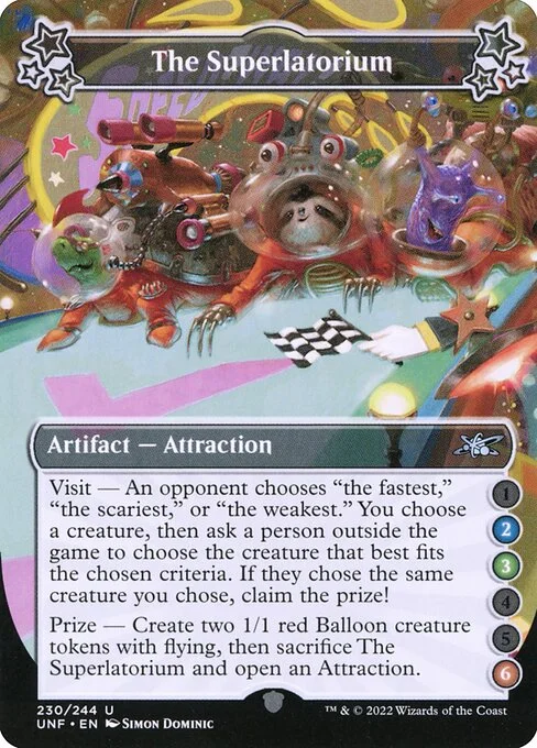 The Superlatorium, carta Magic di tipo Artifact — Attraction illustrata da Simon Dominic