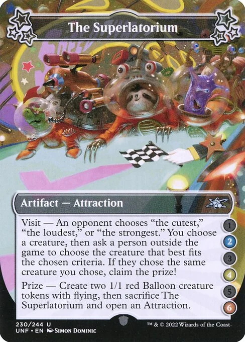 The Superlatorium, carta Magic di tipo Artifact — Attraction illustrata da Simon Dominic