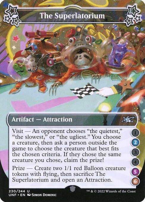 The Superlatorium, carta Magic di tipo Artifact — Attraction illustrata da Simon Dominic