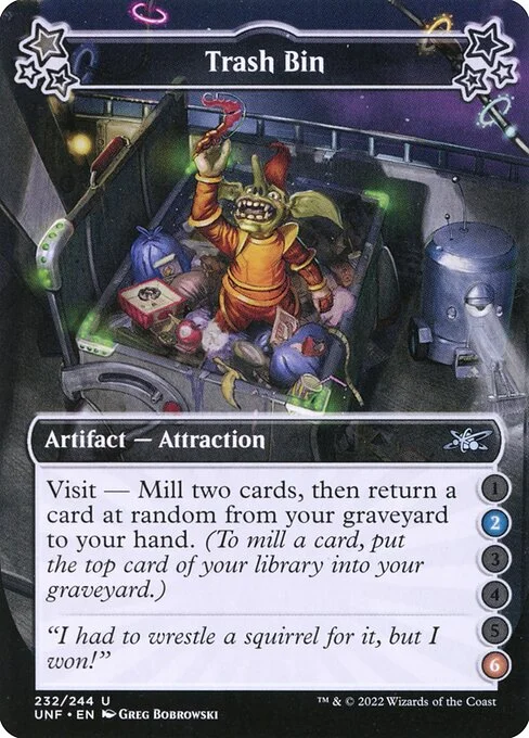 Trash Bin, carta Magic di tipo Artifact — Attraction illustrata da Greg Bobrowski