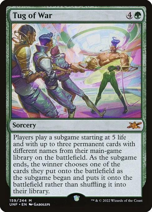 Tug of War, carta Magic di tipo Sorcery illustrata da Gaboleps
