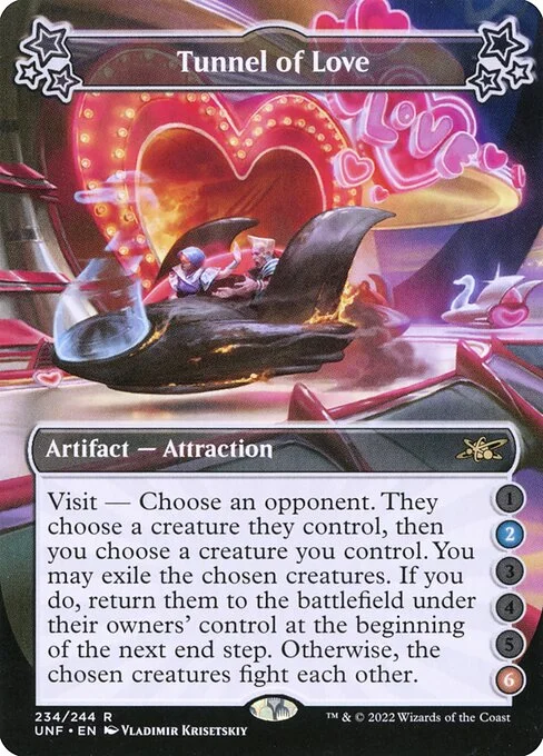 Tunnel of Love, carta Magic di tipo Artifact — Attraction illustrata da Vladimir Krisetskiy