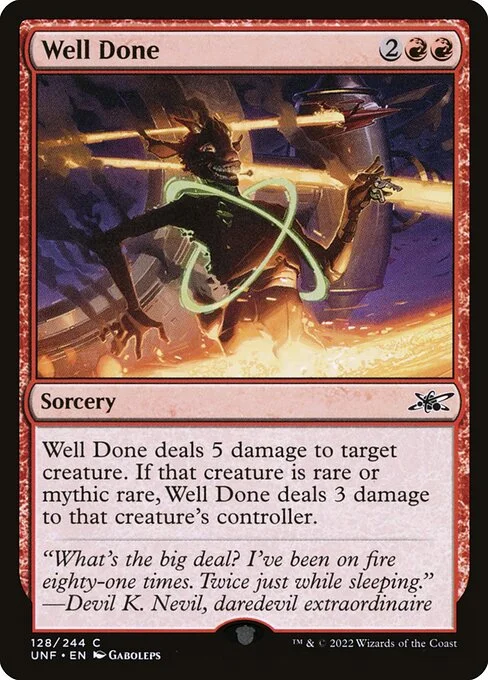 Well Done, carta Magic di tipo Sorcery illustrata da Gaboleps