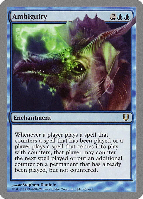Ambiguity, carta Magic di tipo Enchantment illustrata da Stephen Daniele