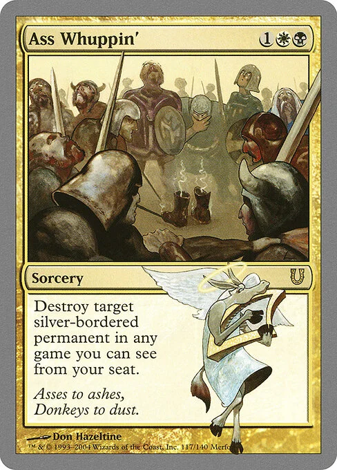 Ass Whuppin', carta Magic di tipo Sorcery illustrata da Don Hazeltine