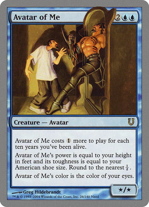 Avatar of Me, carta Magic di tipo Creature — Avatar illustrata da Greg Hildebrandt