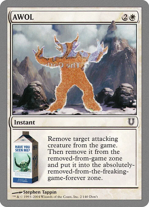AWOL, carta Magic di tipo Instant illustrata da Stephen Tappin