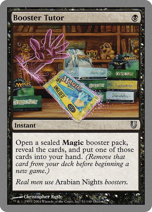Booster Tutor, carta Magic di tipo Instant illustrata da Christopher Rush