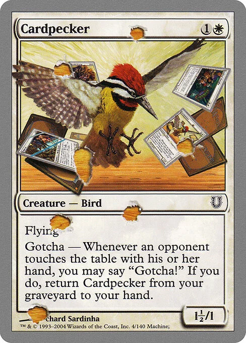 Cardpecker, carta Magic di tipo Creature — Bird illustrata da Richard Sardinha