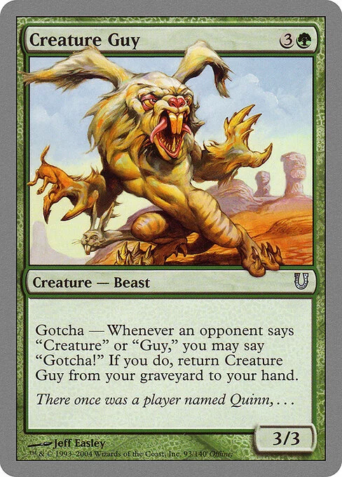 Creature Guy, carta Magic di tipo Creature — Beast illustrata da Jeff Easley