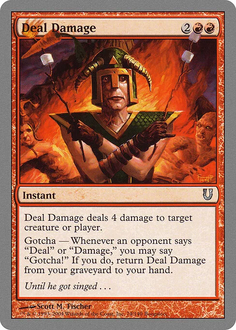 Deal Damage, carta Magic di tipo Instant illustrata da Scott M. Fischer