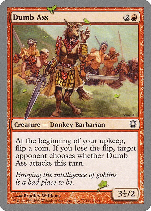 Dumb Ass, carta Magic di tipo Creature — Donkey Barbarian illustrata da Bradley Williams