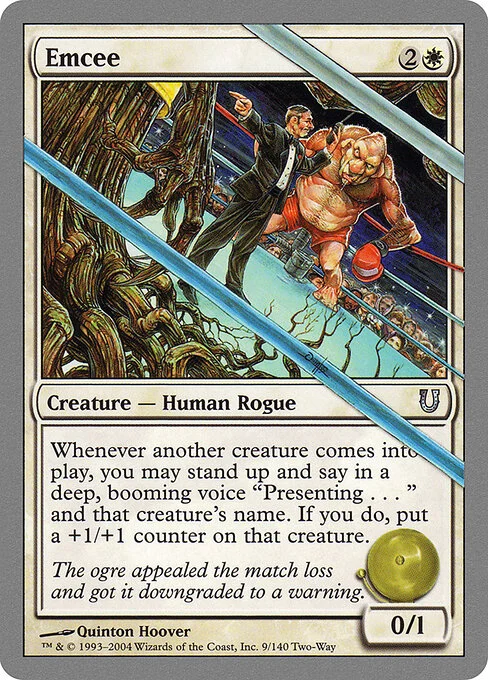 Emcee, carta Magic di tipo Creature — Human Rogue illustrata da Quinton Hoover