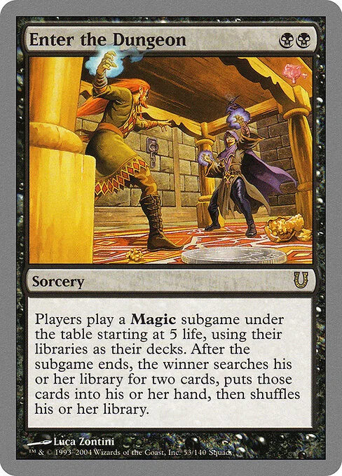Enter the Dungeon, carta Magic di tipo Sorcery illustrata da Luca Zontini