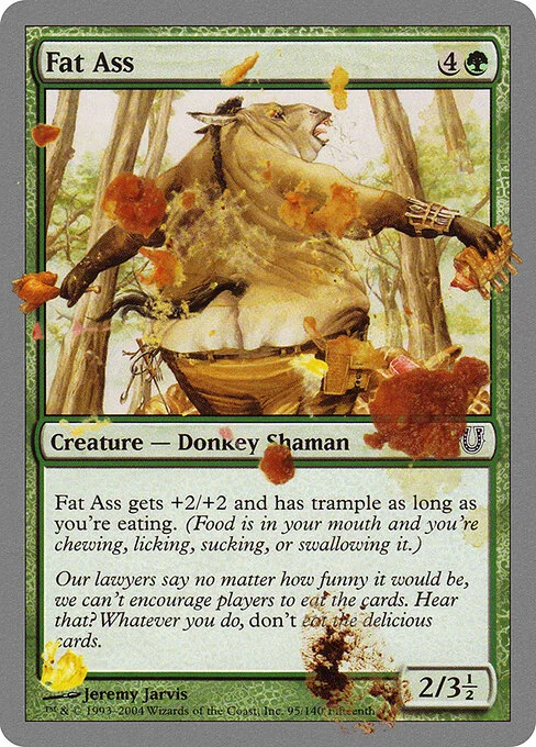Fat Ass, carta Magic di tipo Creature — Donkey Shaman illustrata da Jeremy Jarvis