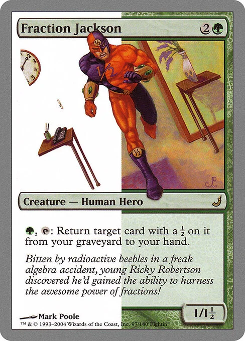 Fraction Jackson, carta Magic di tipo Creature — Human Hero illustrata da Mark Poole