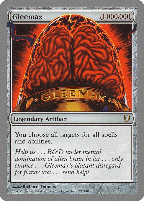 Gleemax, carta Magic di tipo Legendary Artifact illustrata da Richard Thomas