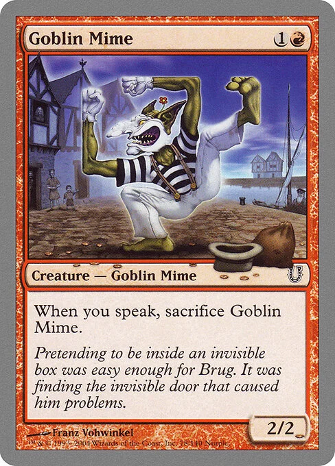 Goblin Mime, carta Magic di tipo Creature — Goblin Mime illustrata da Franz Vohwinkel