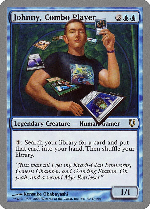 Johnny, Combo Player, carta Magic di tipo Legendary Creature — Human Gamer illustrata da Kensuke Okabayashi