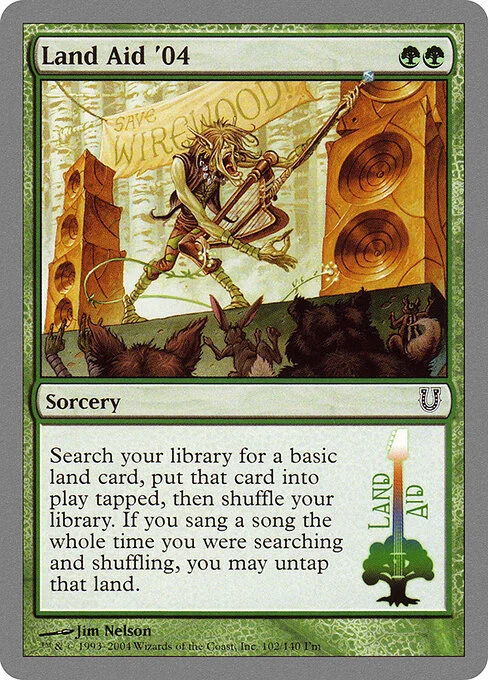 Land Aid '04, carta Magic di tipo Sorcery illustrata da Jim Nelson