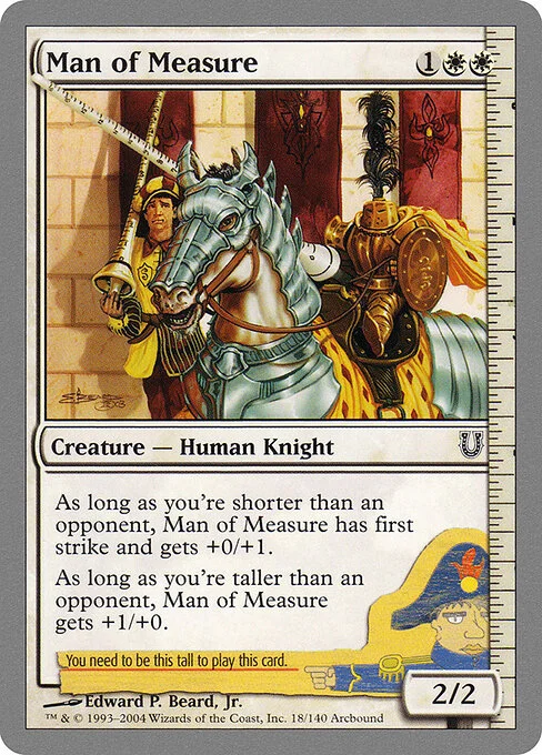 Man of Measure, carta Magic di tipo Creature — Human Knight illustrata da Edward P. Beard, Jr.