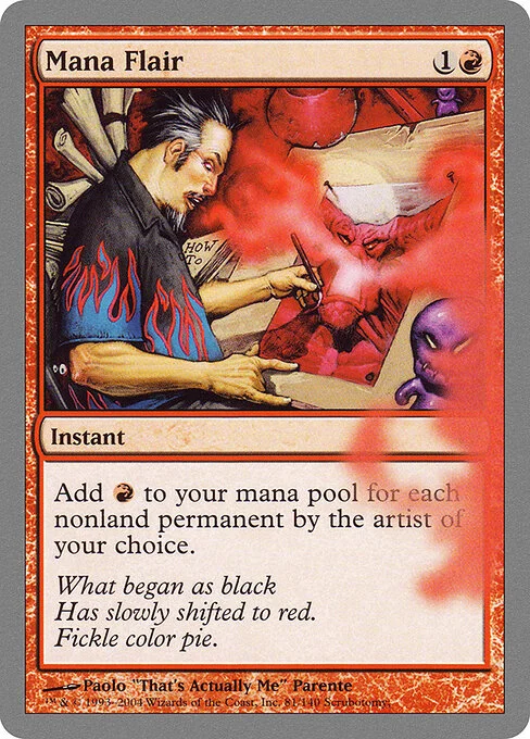 Mana Flair, carta Magic di tipo Instant illustrata da Paolo "That's Actually Me" Parente