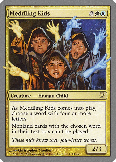 Meddling Kids, carta Magic di tipo Creature — Human Child illustrata da Christopher Moeller