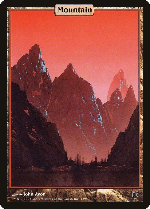 Mountain, carta Magic di tipo Basic Land — Mountain illustrata da John Avon