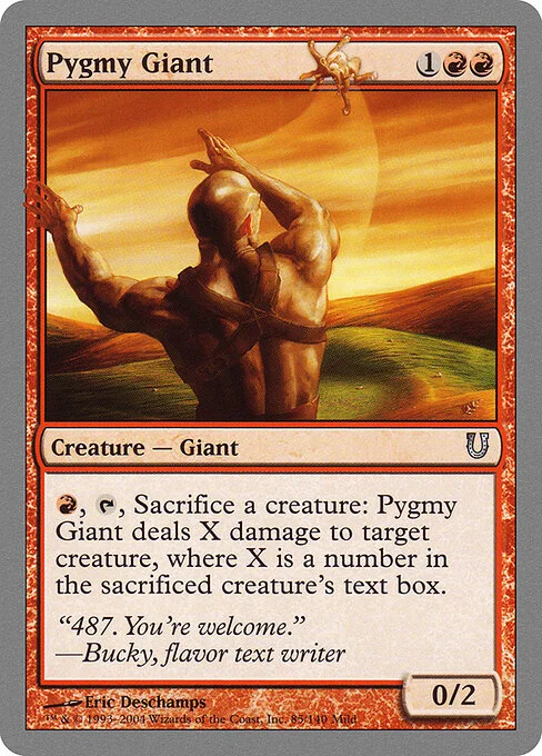 Pygmy Giant, carta Magic di tipo Creature — Giant illustrata da Eric Deschamps