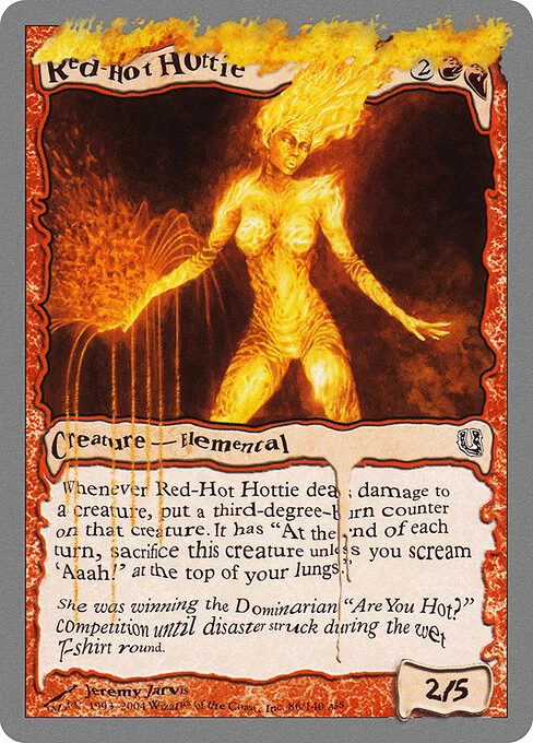 Red-Hot Hottie, carta Magic di tipo Creature — Elemental illustrata da Jeremy Jarvis