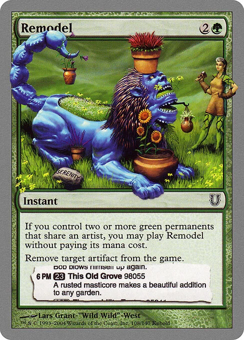 Remodel, carta Magic di tipo Instant illustrata da Lars Grant-“Wild Wild”-West