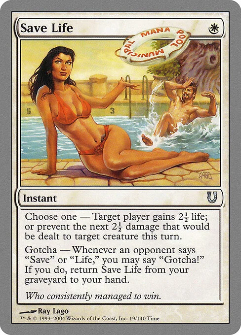 Save Life, carta Magic di tipo Instant illustrata da Ray Lago