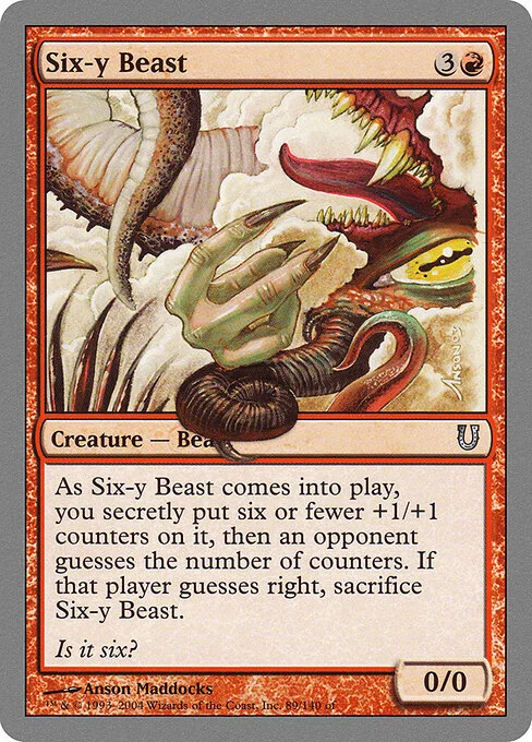 Six-y Beast, carta Magic di tipo Creature — Beast illustrata da Anson Maddocks