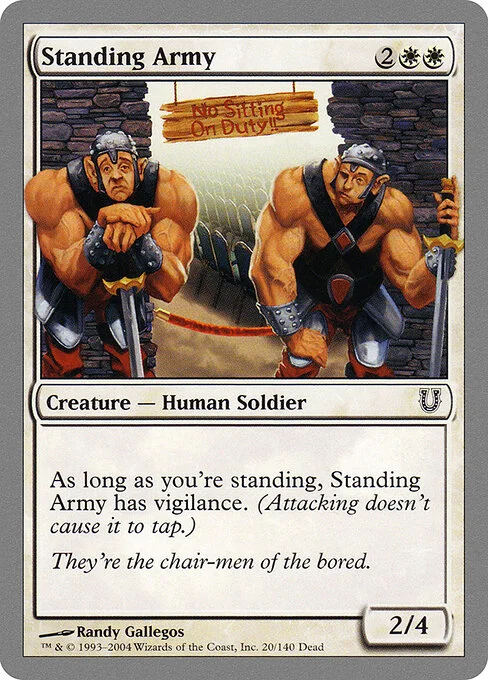 Standing Army, carta Magic di tipo Creature — Human Soldier illustrata da Randy Gallegos