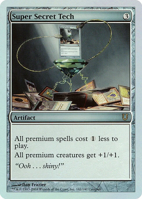 Super Secret Tech, carta Magic di tipo Artifact illustrata da Dan Frazier