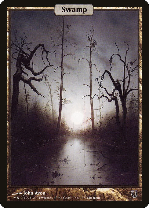 Swamp, carta Magic di tipo Basic Land — Swamp illustrata da John Avon