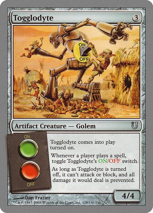 Togglodyte, carta Magic di tipo Artifact Creature — Golem illustrata da Dan Frazier