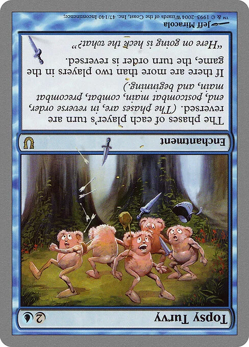 Topsy Turvy, carta Magic di tipo Enchantment illustrata da Jeff Miracola