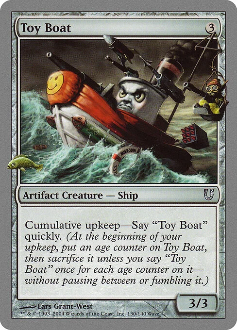 Toy Boat, carta Magic di tipo Artifact Creature — Ship illustrata da Lars Grant-West