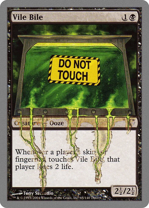 Vile Bile, carta Magic di tipo Creature — Ooze illustrata da Tony Szczudlo