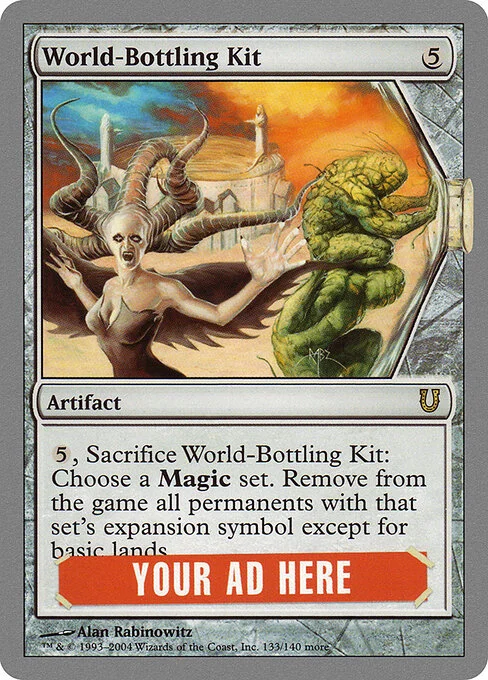 World-Bottling Kit, carta Magic di tipo Artifact illustrata da Alan Rabinowitz