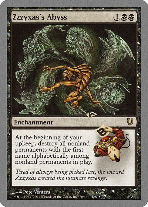 Zzzyxas's Abyss, carta Magic di tipo Enchantment illustrata da Pete Venters