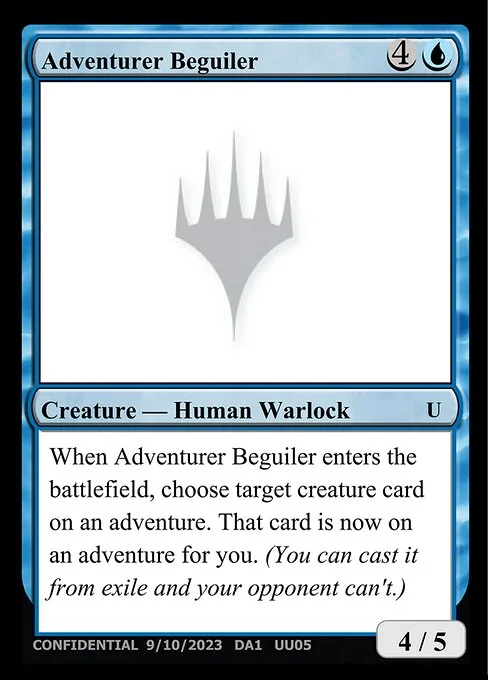 Adventurer Beguiler, carta Magic di tipo Creature — Human Warlock