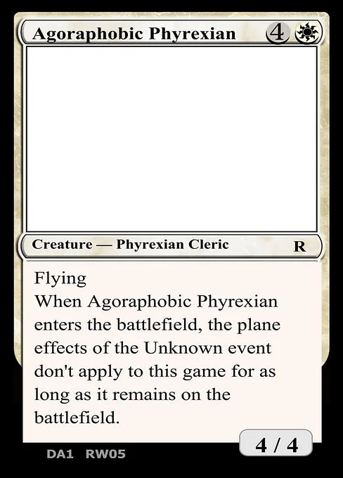 Agoraphobic Phyrexian, carta Magic di tipo Creature — Phyrexian Cleric