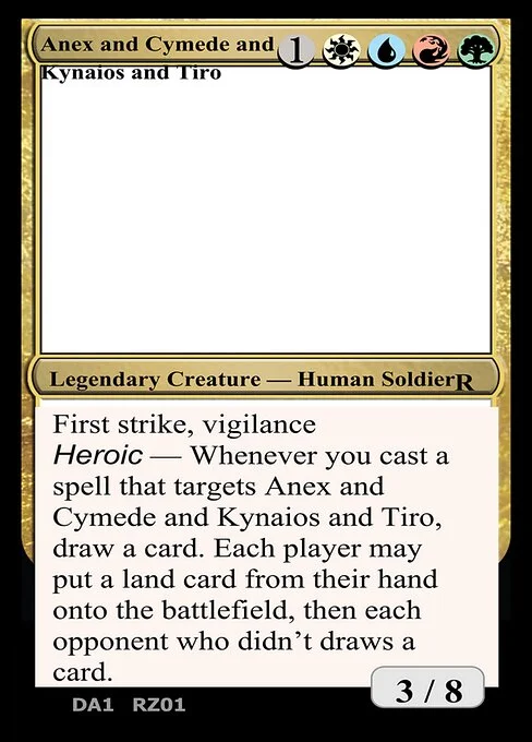 Anax and Cymede & Kynaios and Tiro, carta Magic di tipo Legendary Creature — Human Soldier