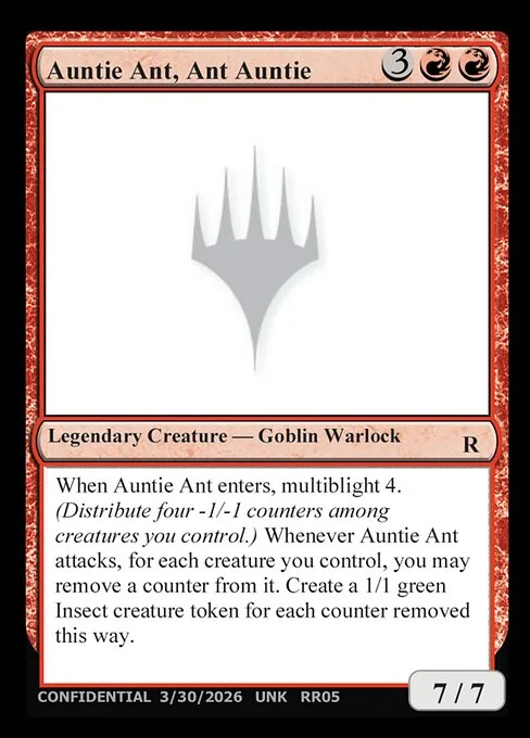 Auntie Ant, Ant Auntie, carta Magic di tipo Legendary Creature — Goblin Warlock