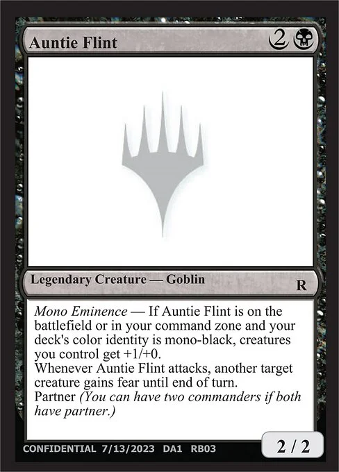 Auntie Flint, carta Magic di tipo Legendary Creature — Goblin