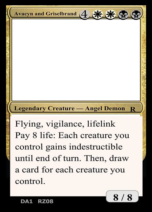Avacyn and Griselbrand, carta Magic di tipo Legendary Creature — Angel Demon